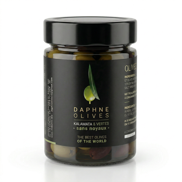 Olives Mixtes Bio Daphne - 250g sans noyaux